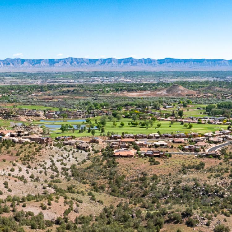 Panorama of Seasons Subdivision from above
